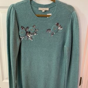Loft teal sweater